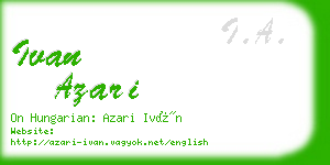 ivan azari business card